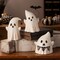 Bethany Lowe Halloween: Luminary Boo Ghost with Spider Figurine